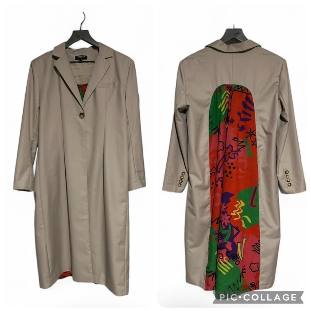 Beulah Groovy Upcycled Trench Coat Size Medium